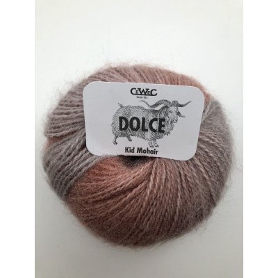 Dolce Mohair Multi-garn 50 g - Pink/Gr (413)