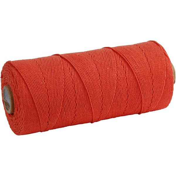 Makramésnor tynd 1 mm 315 m Orange Makramésnor tynd 1 mm 315 m Orange