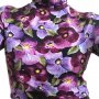 Mnstret Jersey 150 cm - Stedmoderblomst Lyslilla Sort