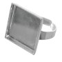 Ring fyrkantig 20 x 20 mm i silver Ring fyrkantig 20 x 20 mm i silver