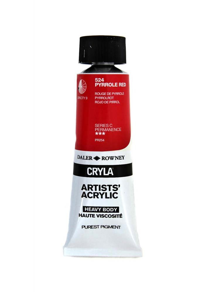Akrylfärg Cryla 75ml - Pyrrole Red - Akrylfärger, Konstnärsfärger