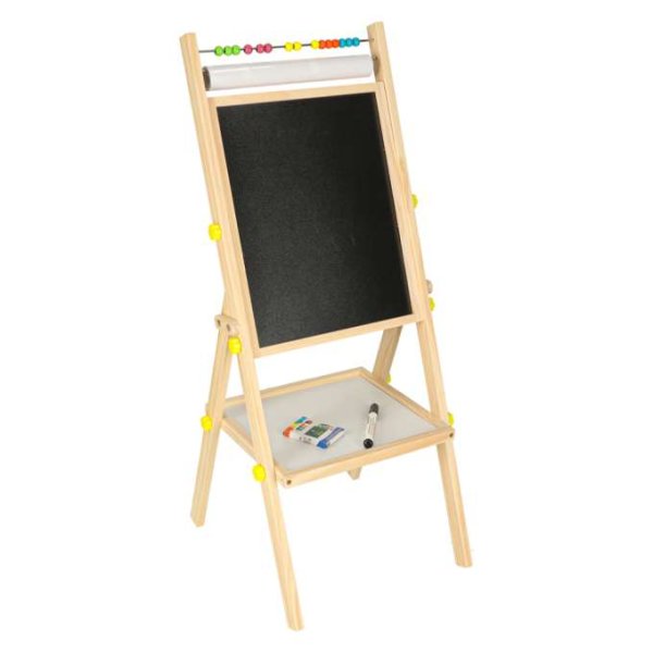 Roterande dubbelsidig magnetisk griffeltavla med bokstäver 38 x 36,5 x 90 cm - Träram Roterande dubbelsidig magnetisk griffeltavla med bokstäver 38 x 36,5 x 90 cm - Träram