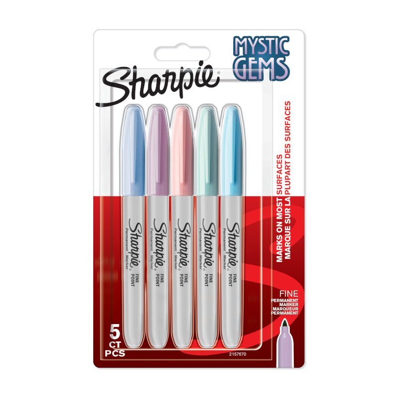 Fiberblyantsæt Sharpie - Gems 5-pak - Fiberpenne, Penne, Penne, kridt & tusch