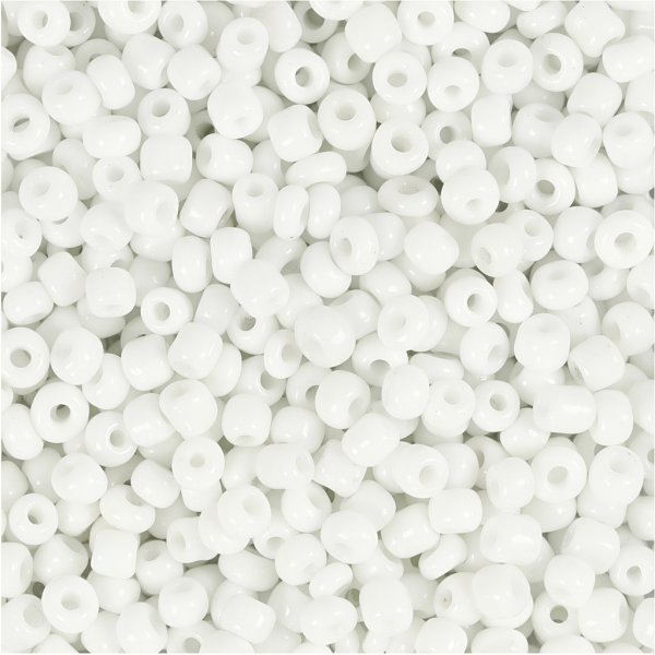 Rocaillepärlor - vit - 25 g Rocaillepärlor - vit - 25 g