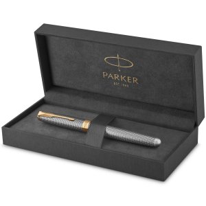 Reservoarpenna Parker - Sonnet Chiselled Silver - G.T Fountain pen - Fine