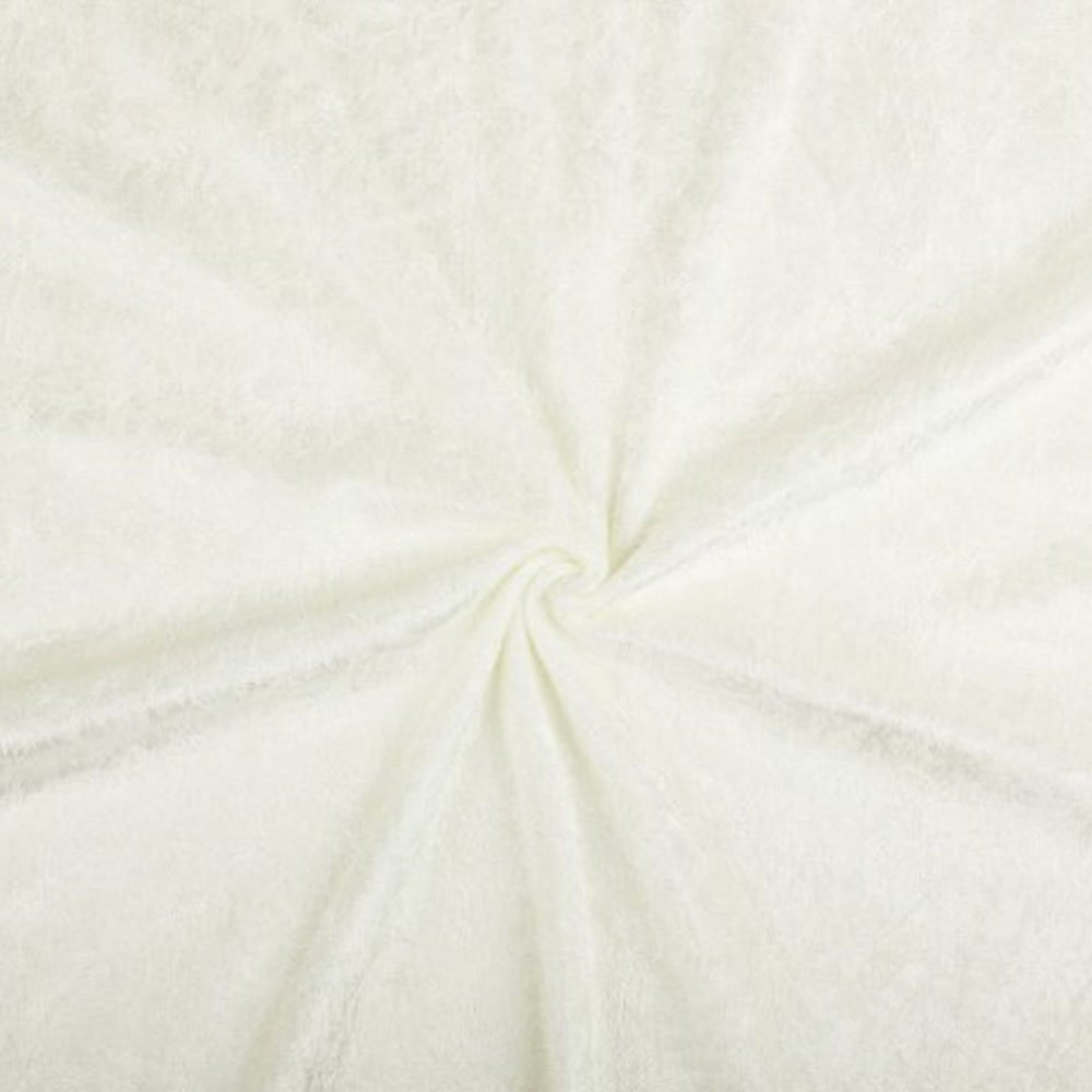 Crushed Plush - 251 Offwhite - Fløjlsstof, Stof