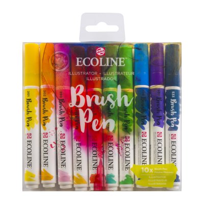 Penseltusj Ecoline Brush Pen 10-pakning - Illustrator