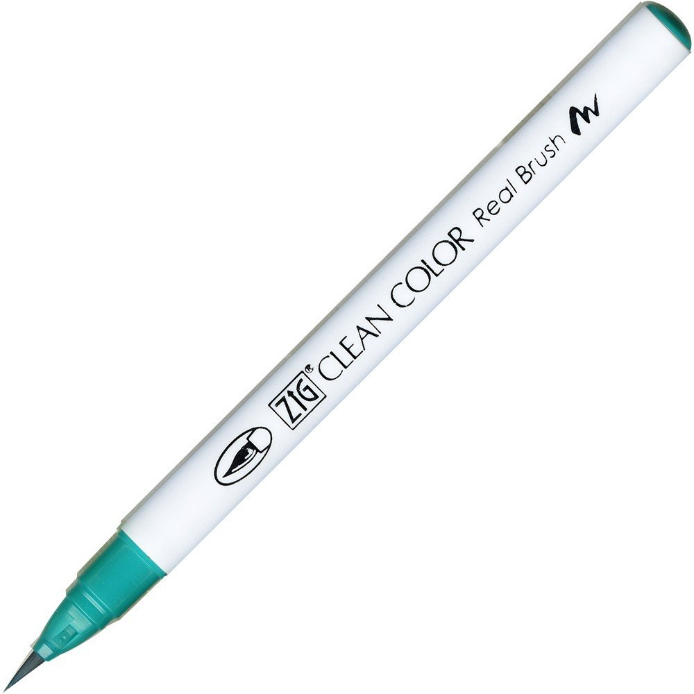 Penselpen ZIG Clean Color Real Brush - Turquoise (042) - Penselpenne, Penne, Penne, kridt & tusch