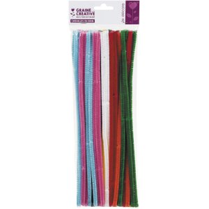 Filtstavar 8 mm, 9 f�rger, 30 cm, 45-pack