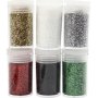 Glitter - mixade frger - 6 x 5 g