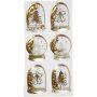 Shaker stickers - guld - ngel - tr och hus - 6 st