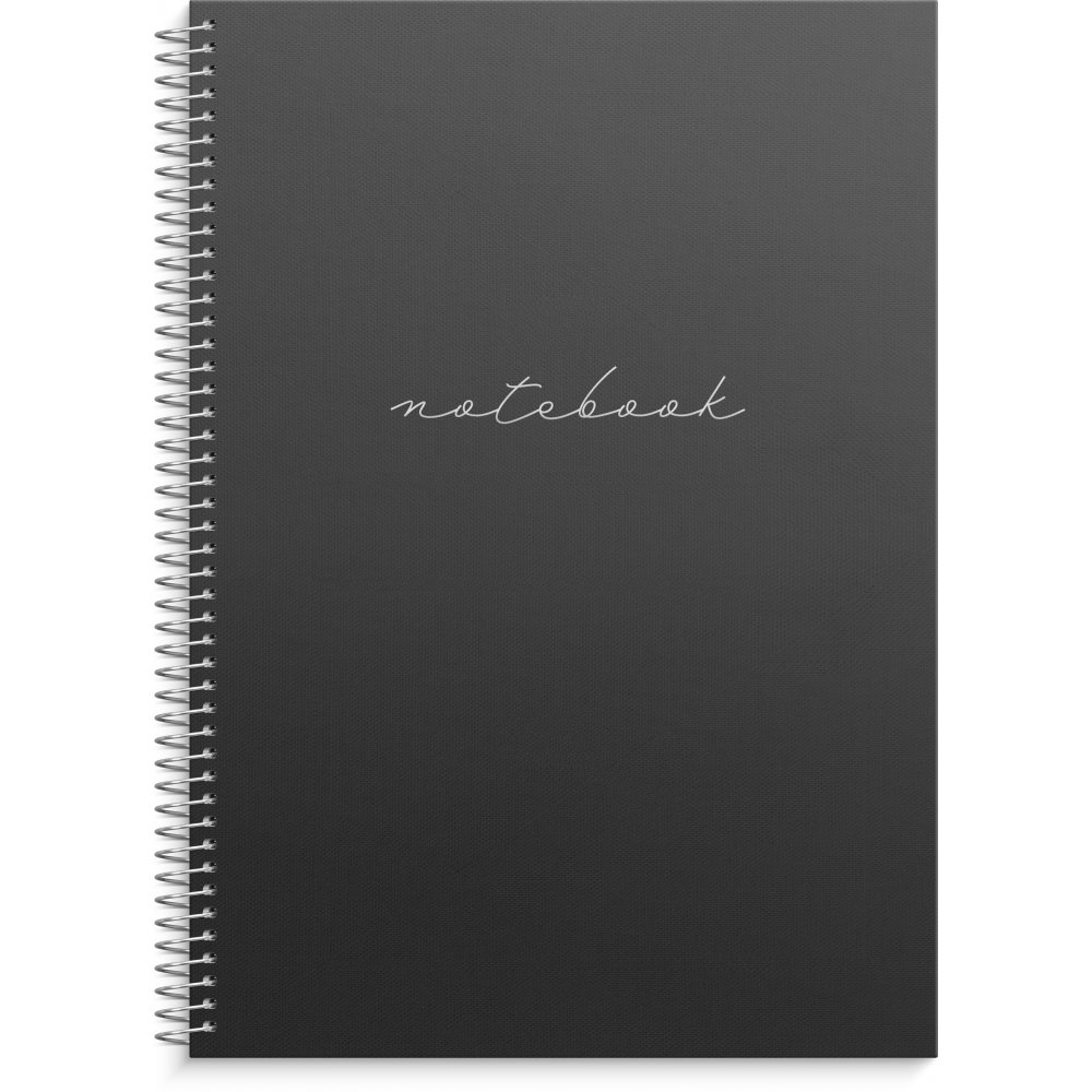 Notebook - A4 - Sort - Notesbøger, Kontorartikler