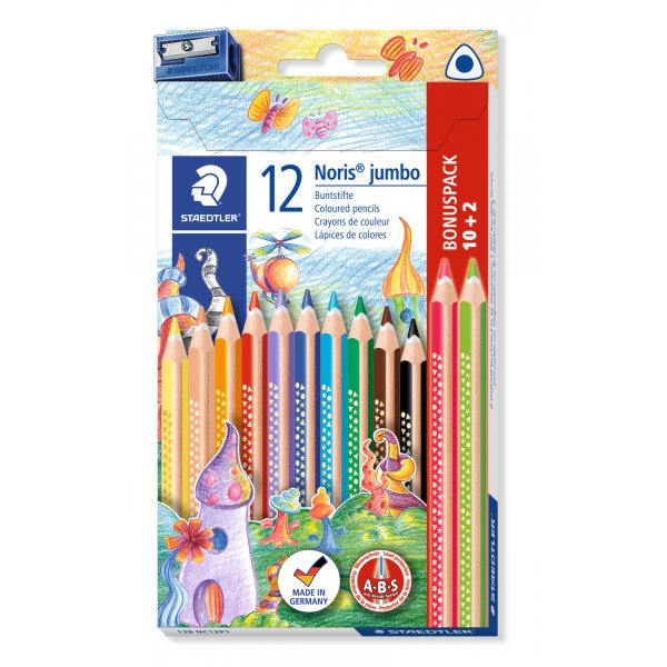 Noris Jumbo frgpennor - 10+2 pennor