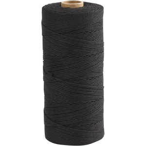 Makramésnor 1 mm 315 m Sort - 220 g Makramésnor 1 mm 315 m Sort - 220 g