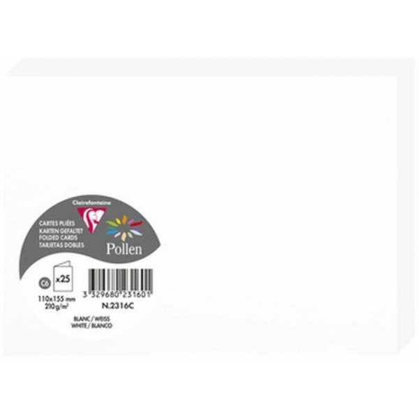 Pollen Dubbelkort 111x158 - 25-pack - Vit