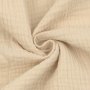 Bomullsmuslin Double Gauze – 130 cm - Sand
