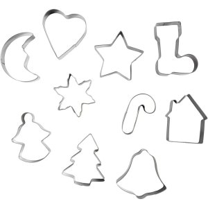 Utstickare Julfigurer rostfritt stål 3-5,7 cm 10 st Utstickare Julfigurer rostfritt stål 3-5,7 cm 10 st