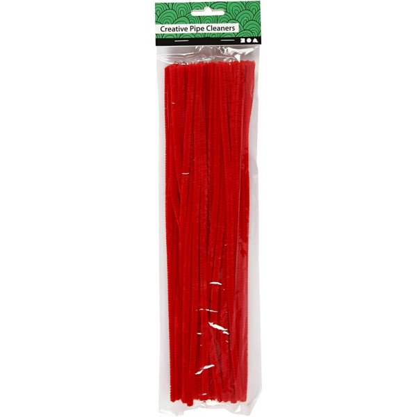 Piprensare - 6 mm - Röd - 50 st Piprensare - 6 mm - Röd - 50 st