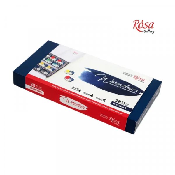 Akvarellfrgset ROSA Gallery - Metallask 28 x 2,5 ml