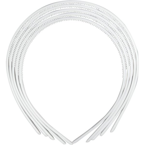 Diadem smalt 8 mm Vit 5-pack Diadem smalt 8 mm Vit 5-pack