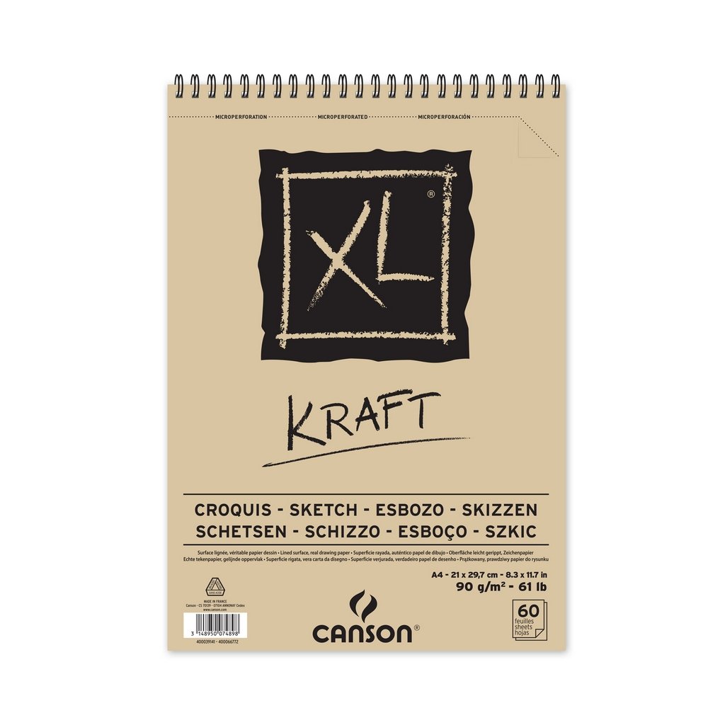 Canson XL Kraft 90 g - A4 - Tegneblok, Blok