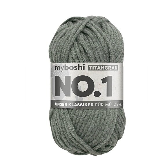 Myboshi No.1 - 50 g - Titanium Grå - Myboshi garn, Garn, Strikke, hækle, knytte og væve