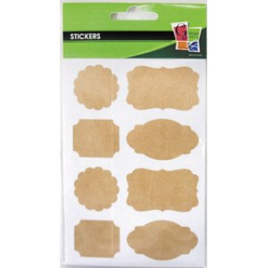 Klistermärken ramar kraftpapper 30 mm, 32-pack Klistermärken ramar kraftpapper 30 mm, 32-pack