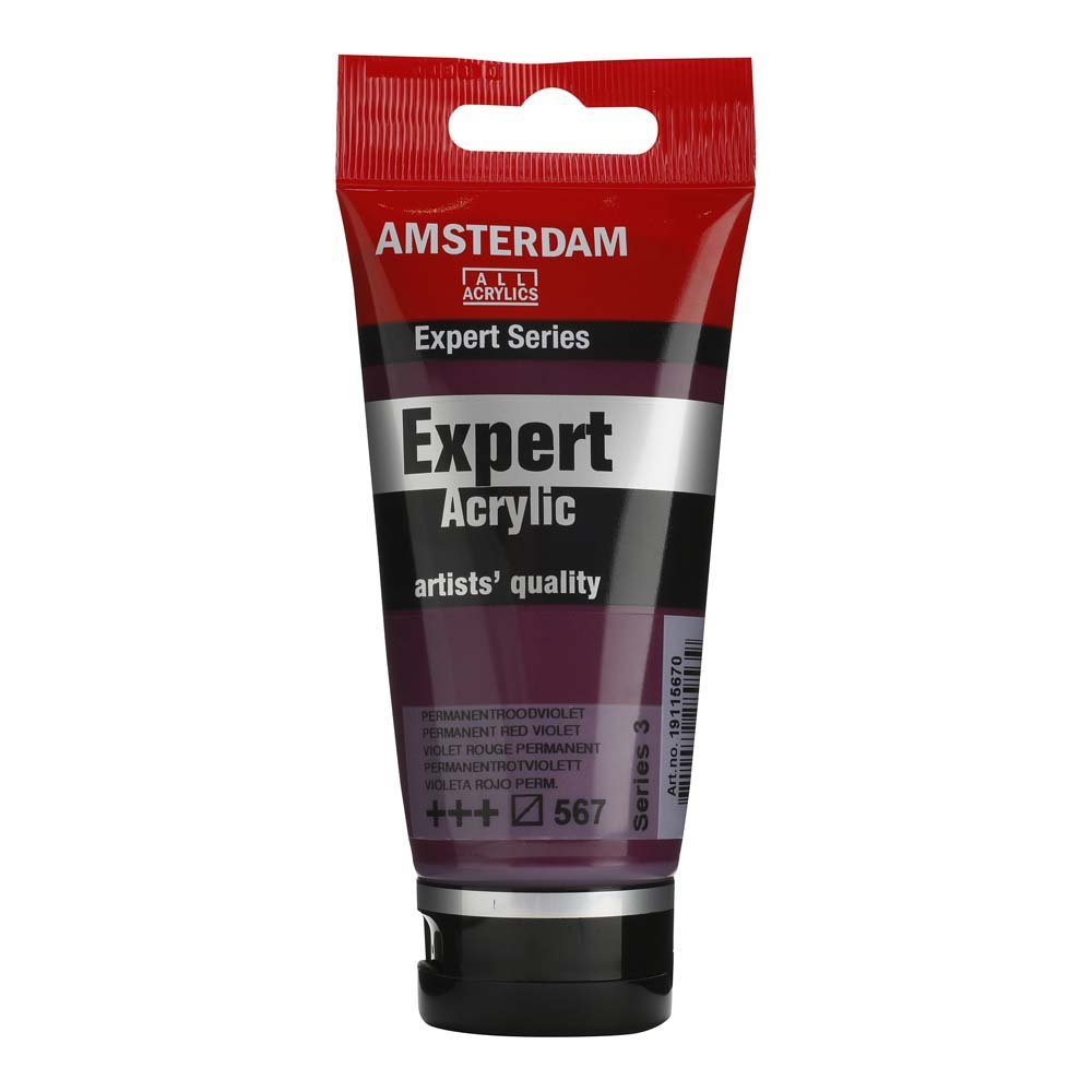 Amsterdam Acrylic Expert - 75 ml -Permanent Red Violet - Akrylfarver, Kunstnerfarver