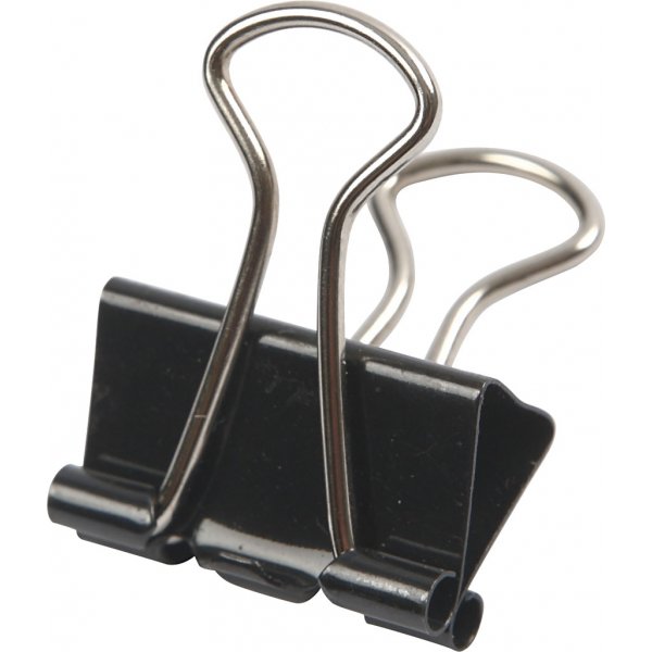 Clips - svart - 19 mm - 40 st Clips - svart - 19 mm - 40 st