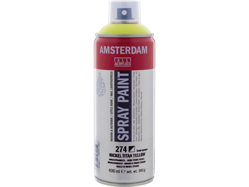 Amsterdam Spray 400 ml - Nickel Titanium Yellow - Spraydåser, Spraymaling, Hobbyfarve