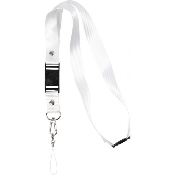 Nyckelband - vit - 5 st Nyckelband - vit - 5 st