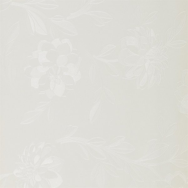 Vaxduk med Pr�glad blomma motiv - Vit