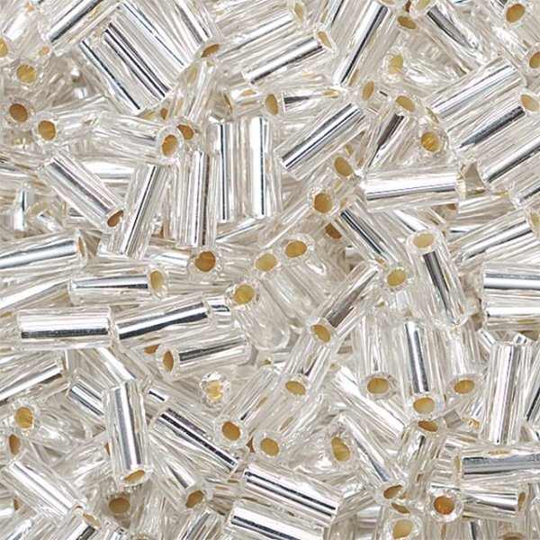 Rocaillep�rlor 5 x 2 mm, silverglans, 10 g