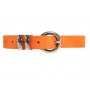 20 mm damsk�rp i borstad kalvl�der - Orange - 85 cm