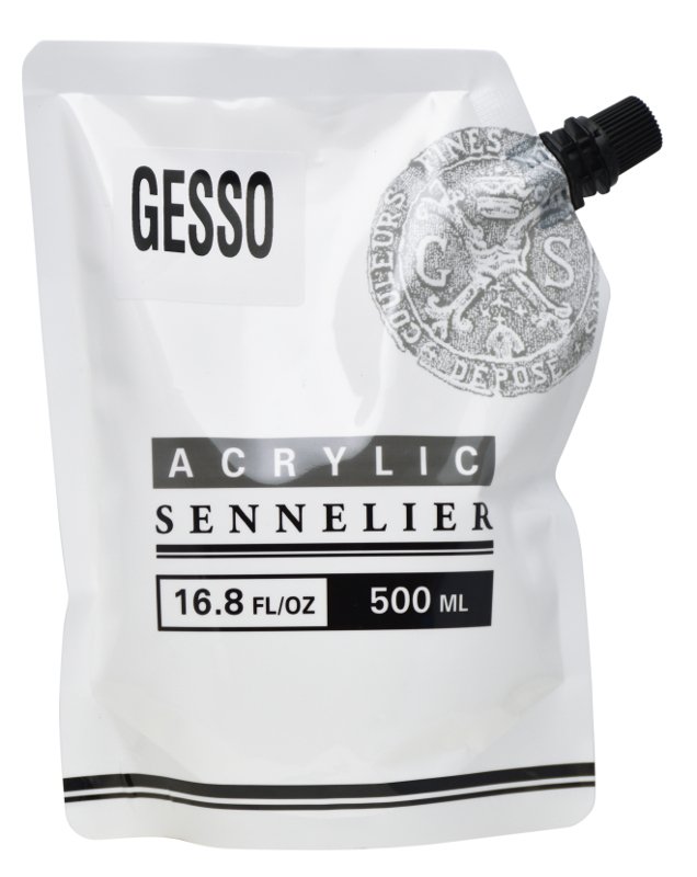 Akrylmedium Sennelier 500 ml - Abstract Gesso - Akrylmedier, Malermedium, Fernis og kunstner medier til kunstmaling