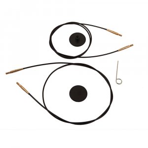 Enkeltkabel KnitPro - Svart/Gull Enkeltkabel KnitPro - Svart/Gull