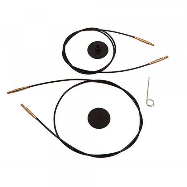 Enkeltkabel KnitPro - Svart/Gull Enkeltkabel KnitPro - Svart/Gull