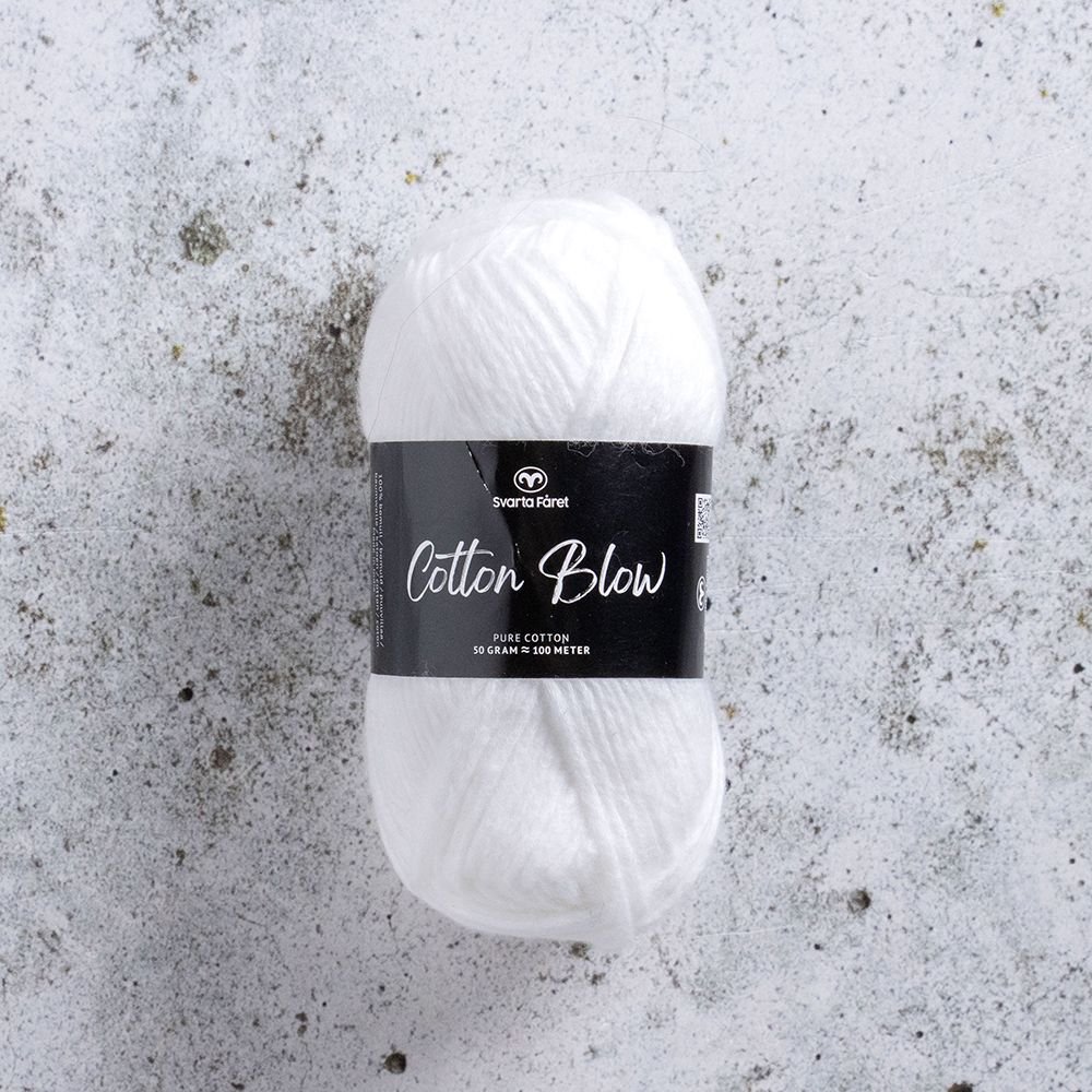 Cotton Blow 50g Snow White - Bomullsgarn, Garn, Sticka & virka