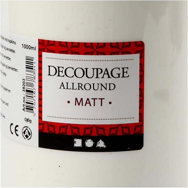 Decoupagelack - allround - matt - 1000 ml Decoupagelack - allround - matt - 1000 ml