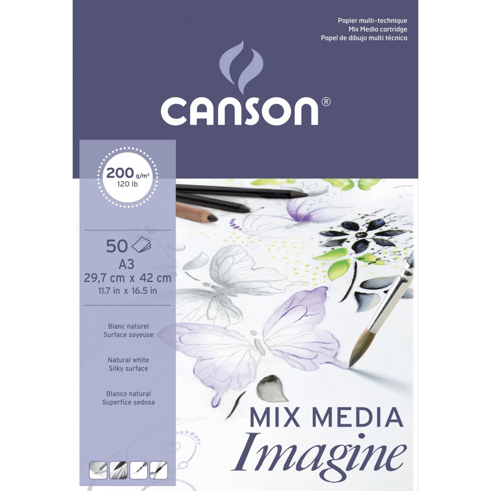 MixMedia Imagine 200 g - A3 - Øvrige papirer, Blok