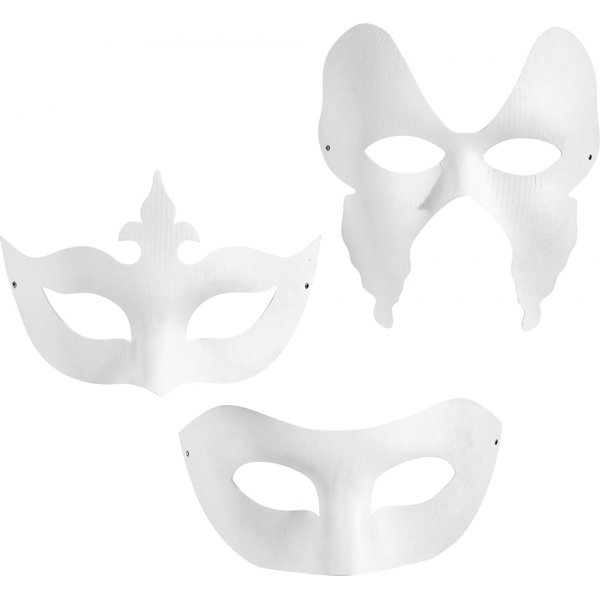 Masker - vit - 3 x 4 st Masker - vit - 3 x 4 st
