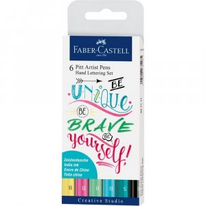 Tegnepen Faber-Castell PITT Artist Handlettering - 6-pak