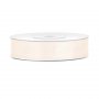 Satinband - 25 m - Ljust kr�mvitt - Bredd: 12 mm