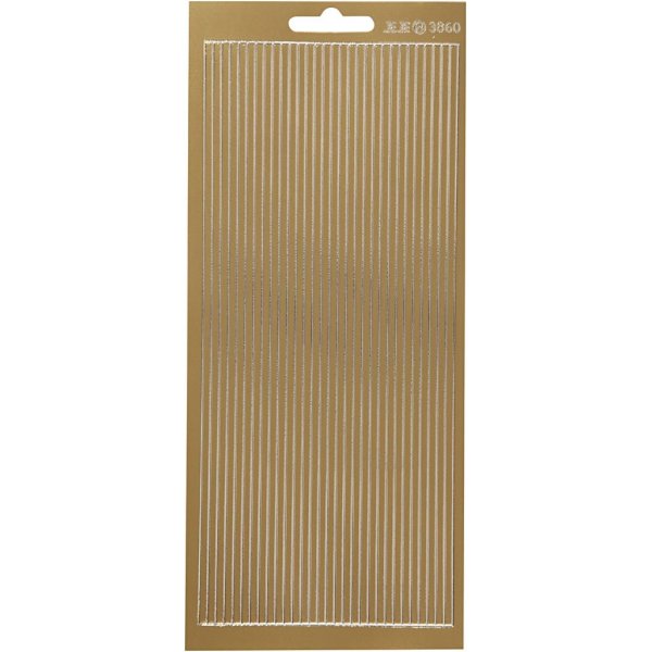 Stickers - guld - bårder - 10 x 23 cm Stickers - guld - bårder - 10 x 23 cm