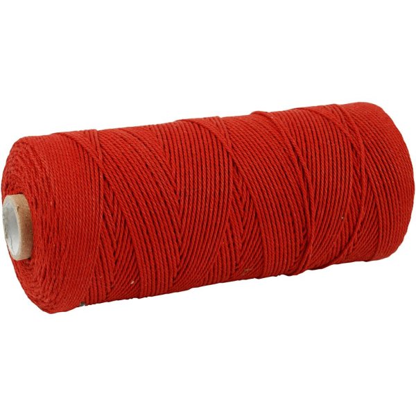 Makram�snor tynd 1 mm 315 m R�d - 1 n�gle