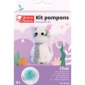 Gör-det-själv kit för pompom-katt Gör-det-själv kit för pompom-katt