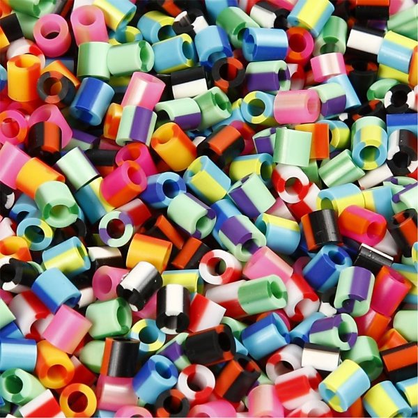 Rörpärlor NABBI medium randiga 5x5 mm 10000 st Rörpärlor NABBI medium randiga 5x5 mm 10000 st
