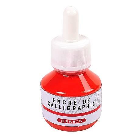 Kalligrafiblæk Herbin 50 ml - Rød - Tusch & Blæk, Kunstnerfarver