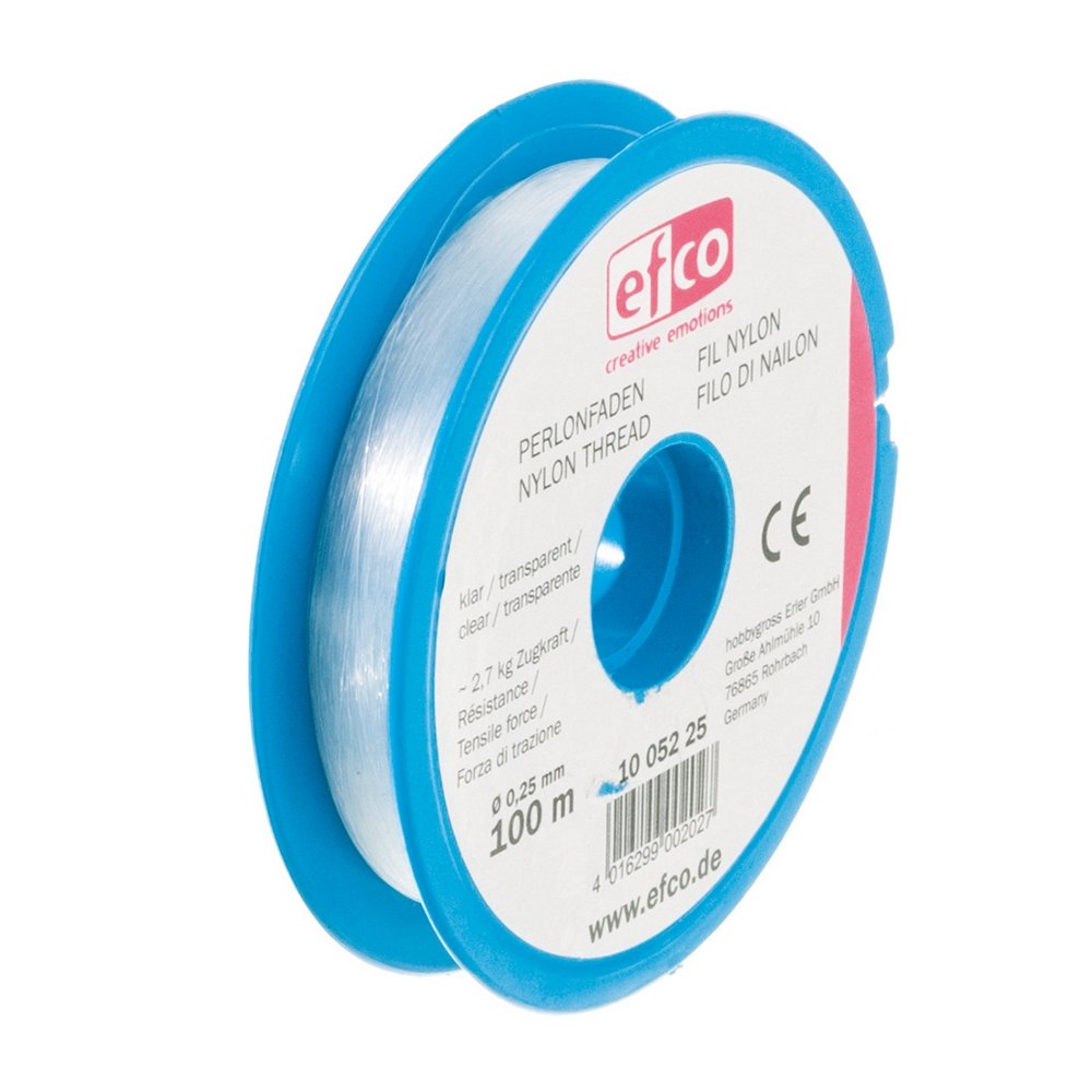 Nylongevind Ø0,25 mm - Klar 100 m trækkraft ca. 2,7 kg - Nylontråd, Sytråd, Sytilbehør