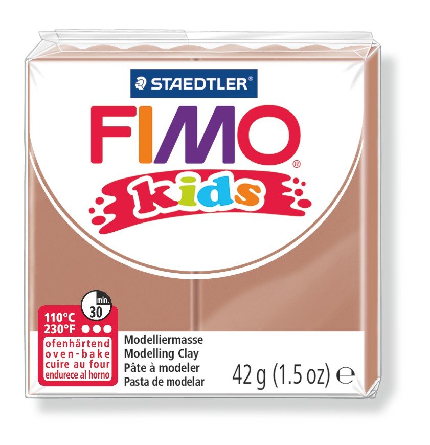 Modellervoks Fimo Kids 42 g - Lysebrun - Fimolera, Modellere, Hobbyartikler til børn, Hobbymateriale, Håndværk